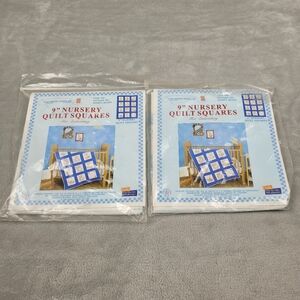 Jack Dempsey 9" Nursery Quilt Squares Baby Blanket Sports Bears 2000s